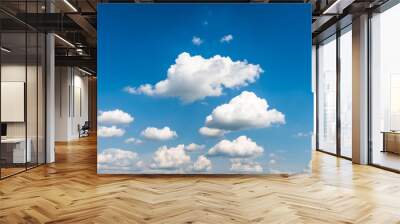 blue sky with clouds Wall mural