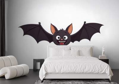 Cute Cartoon Bat Flying Wall mural