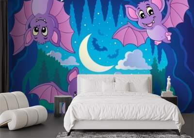 Bats theme image 2 Wall mural