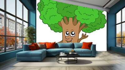 Cartoon tree character Wall mural