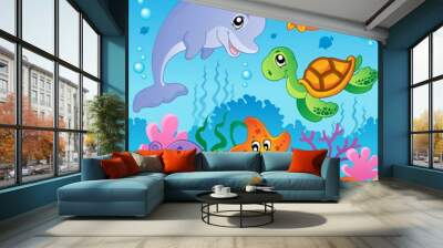 image with undersea theme 2 Wall mural