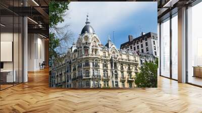 historic buildings with lace fronts of madrid Wall mural