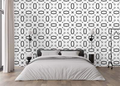 primitive simple grey retro seamless pattern Wall mural