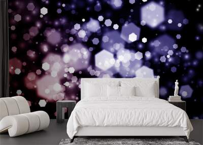 Colorful Hexagons Background Wall mural