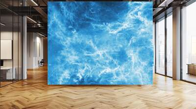 abstract marble texture. fractal background in blue and white colors. fantasy digital art. 3d render Wall mural