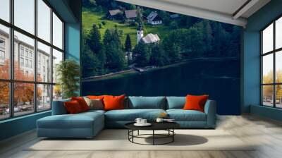 Beautiful  Bohinj lake in Slovenia  Wall mural