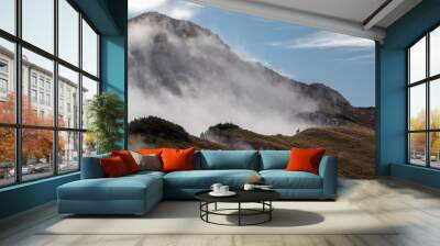 Chamois on a mountain ridge Wall mural