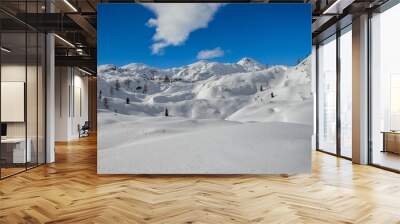 Snowy landscape covered in snow Komna Wall mural