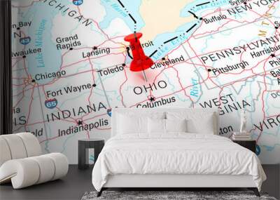 Ohio Map Wall mural