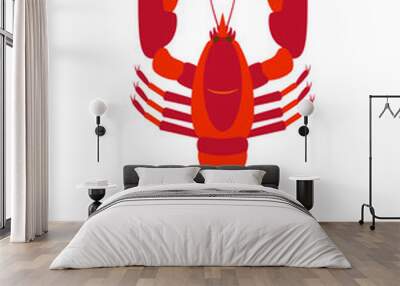 Lobster. Seafood flat icon. Vector illustration. Wall mural