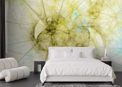 surreal futuristic digital 3d design art abstract background fractal illustration for meditation and decoration wallpaper Wall mural