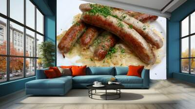 sausages Wall mural