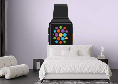 Men's watch concept. Colored flat vector illustration isolated. Wall mural