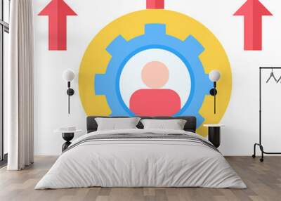 Skill Development Icon Wall mural