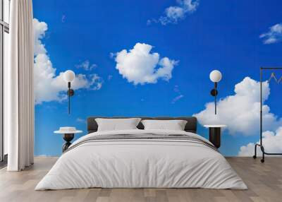 Blue sky with clouds Wall mural