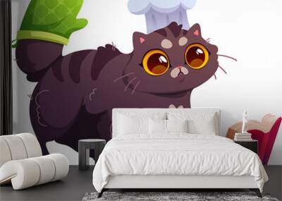 Cartoon cat Wall mural