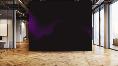 purple magic dust with sparkles, glitter curve powder clouds, holi paints horizontal banner template Wall mural