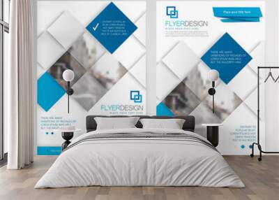 Vector template flyer design Wall mural