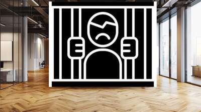 Prisoner  Icon Element For Design Wall mural