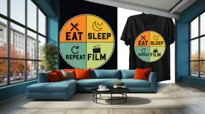 Filmmaker T-shirt Design. Funny Gift Item Filmmaker T-shirt Design For All People And Film Lovers. Wall mural