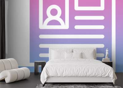 Curriculum Vitae Icon Wall mural