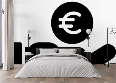 payment euro icon Wall mural