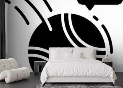 Tennis ball icon Wall mural