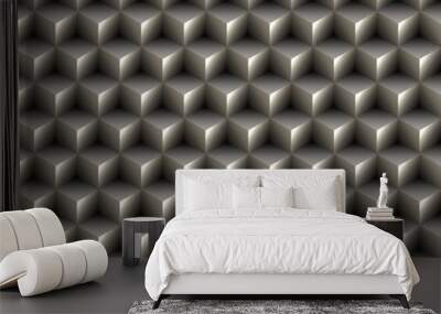 Seamless 3d cubes texture Wall mural