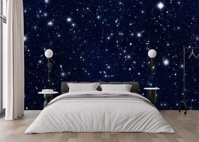 Seamless texture simulating the night sky with stars Wall mural