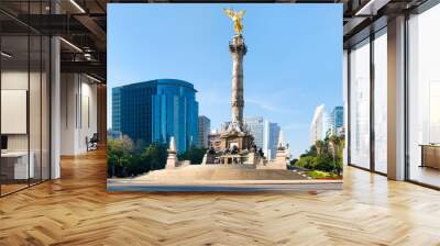 The Angel of Independence, a symbol of Mexico City Wall mural