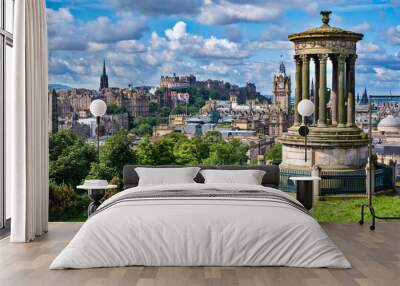 The city of Edinburgh in Scotland on a sunny summer day Wall mural