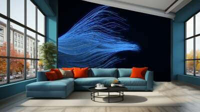 fiber optic cables. 3d illustration Wall mural