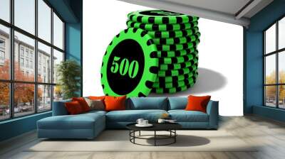 Rounded casino chips Wall mural