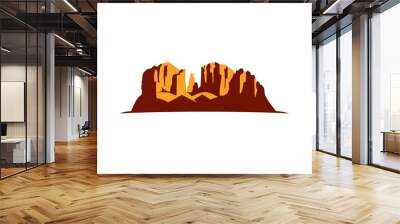 Sedona red rock silhouette Wall mural