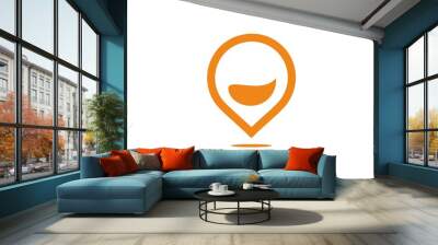 smile location abstract vector Wall mural