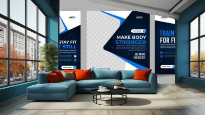 Fitness social media post banner template	 Wall mural