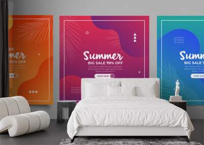 summer sale social media post template	 Wall mural