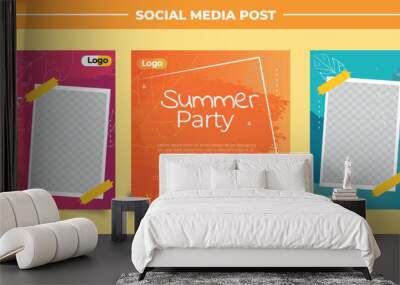 summer sale social media post template	 Wall mural