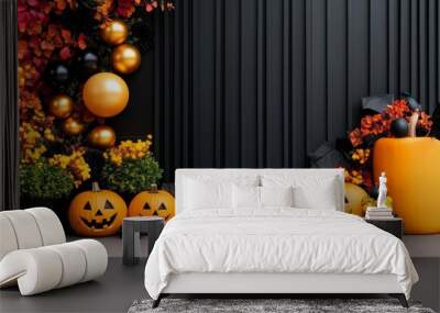 Halloween Pumpkin Party Backdrop  Wall mural