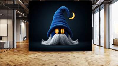 Night Wizard: Mystical 3D Render of a Wise Old Wizard  Wall mural