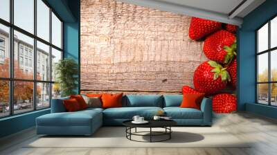 strawberries background Wall mural