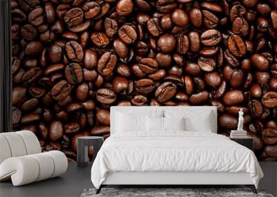 roasted coffee beans background Wall mural