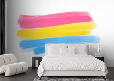 Pansexual movement lgbt symbol color flag. Sexual minorities, gays and lesbians Wall mural