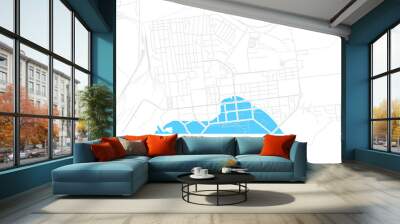 Balqash, Kazakhstan bright vector map Wall mural