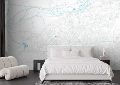 Harlow, England bright vector map Wall mural