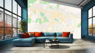 Printable street map of Vitoria da Conquista, Brazil Wall mural