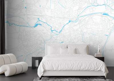 Taunton, England bright vector map Wall mural