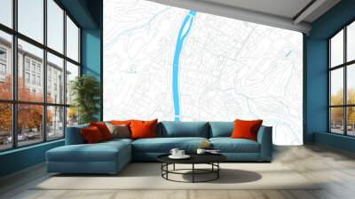 Trier, Germany bright vector map Wall mural