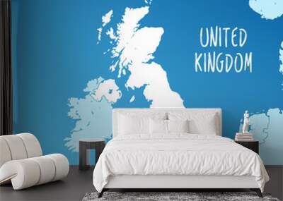 United Kingdom Vector Map Wall mural