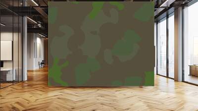 Forest camouflage of various shades of green and brown colors Wall mural